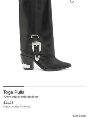 ISO Toga Pulla Black Western Style Boots